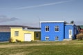 Yellow and blue house in Iceland