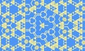 Yellow blue kaleidoscope patterned background for wallpapers