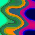 Green blue pink yellow fluid lines shapes, mosaic contrasting background, abstract texture Royalty Free Stock Photo