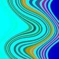 Green blue pink yellows wave fluid lines shapes, mosaic contrasting background, abstract texture Royalty Free Stock Photo