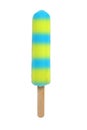 Yellow and blue popsicle Royalty Free Stock Photo