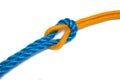 Yellow and Blue Ropes tied together