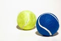 Yellow and Blue Tennis Balls