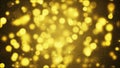 Yellow blurred lights and sparkling particles