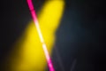 Yellow blurry smoke spot and pink bokeh