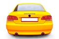 yellow BMW 335i convertible car Royalty Free Stock Photo