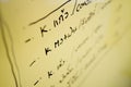 Yellow board written record what to do. Royalty Free Stock Photo