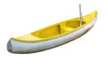 Yellow boat,isolated white background Royalty Free Stock Photo