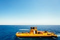 Yellow boat in Red sea Royalty Free Stock Photo