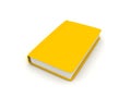 Yellow book on white surface