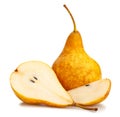 Yellow bosc pears Royalty Free Stock Photo