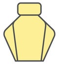 Yellow bottle of parfume, icon Royalty Free Stock Photo