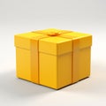 a yellow box with a bow