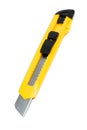 Yellow box cutter knife Royalty Free Stock Photo