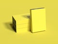 Yellow boxes on yellow background, 3d rendering Royalty Free Stock Photo