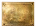 Yellow brass metal plate border