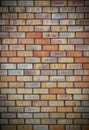 A yellow brick wall. The brick wall painted in yellow. 2 Royalty Free Stock Photo