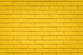 Yellow brick wall texture background, horizontal pattern Royalty Free Stock Photo