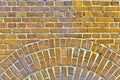 Yellow brick walls with old and weathered stones and cracks in high resolution Royalty Free Stock Photo