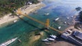 Yellow bridge nusa lembongan bali Royalty Free Stock Photo