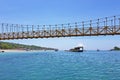 Yellow bridge at Nusa Lembongan Bali Indonesia Royalty Free Stock Photo