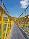 Yellow bridge at Nusa Lembongan Bali Indonesia Royalty Free Stock Photo