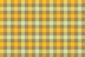 Yellow brown check fabric texture background seamless pattern Royalty Free Stock Photo