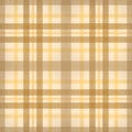 Yellow brown checked fabric seamless pattern Royalty Free Stock Photo