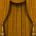 Yellow-brown curtain Royalty Free Stock Photo