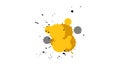 yellow brown drop watercolor splatter brush grunge graphic element