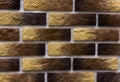 Yellow-brown tile with texture for walls, bricks Royalty Free Stock Photo