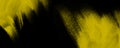 Yellow brush black textured background banner Royalty Free Stock Photo