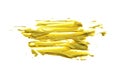 Yellow Brush stroke on white. Isolated. Royalty Free Stock Photo