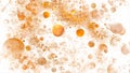 Yellow bubbles of air gas in water on a white background. Water bubble drop background champagne gas transparent underwater. Soda Royalty Free Stock Photo