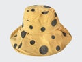 Yellow bucket hat isolated on transparent background, PNG File Format Royalty Free Stock Photo