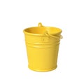 Yellow bucket isolated on white