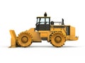 Yellow Bulldozer Isolated Royalty Free Stock Photo