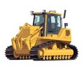 Yellow bulldozer machinery construction