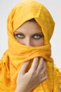 Yellow burka Royalty Free Stock Photo