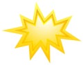 Yellow bursting star Royalty Free Stock Photo