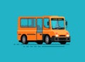 Yellow bus. City public transport vector illustration Royalty Free Stock Photo