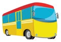Yellow bus, illustration, vector Royalty Free Stock Photo