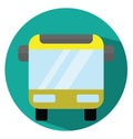 Yellow bus, icon Royalty Free Stock Photo