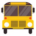 Yellow bus, icon Royalty Free Stock Photo