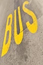 Yellow Bus sign Royalty Free Stock Photo