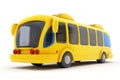 Yellow bus, white background Royalty Free Stock Photo