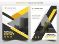 Yellow business Brochure Leaflet Flyer annual report template design, book cover layout design, abstract business presentation Royalty Free Stock Photo