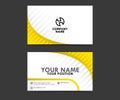 Yellow business card concept templates