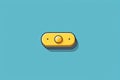 Yellow button icon design material,Generative AI Royalty Free Stock Photo