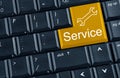 Yellow button service Royalty Free Stock Photo